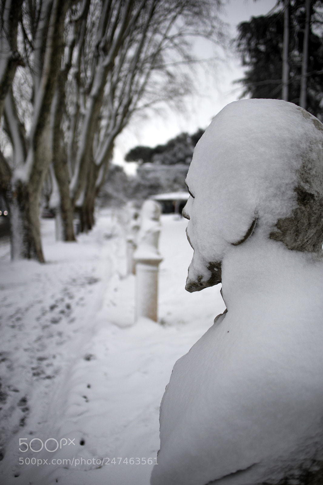 Canon EOS M5 sample photo. Statues in the snow photography