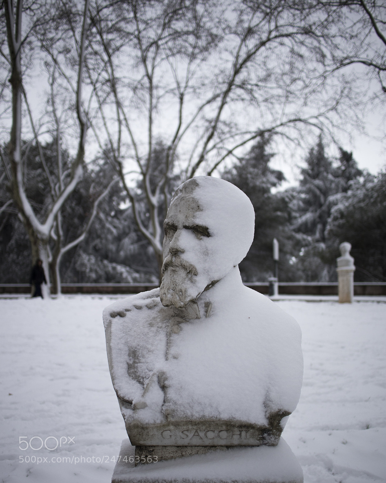 Canon EOS M5 sample photo. Statues in the snow photography