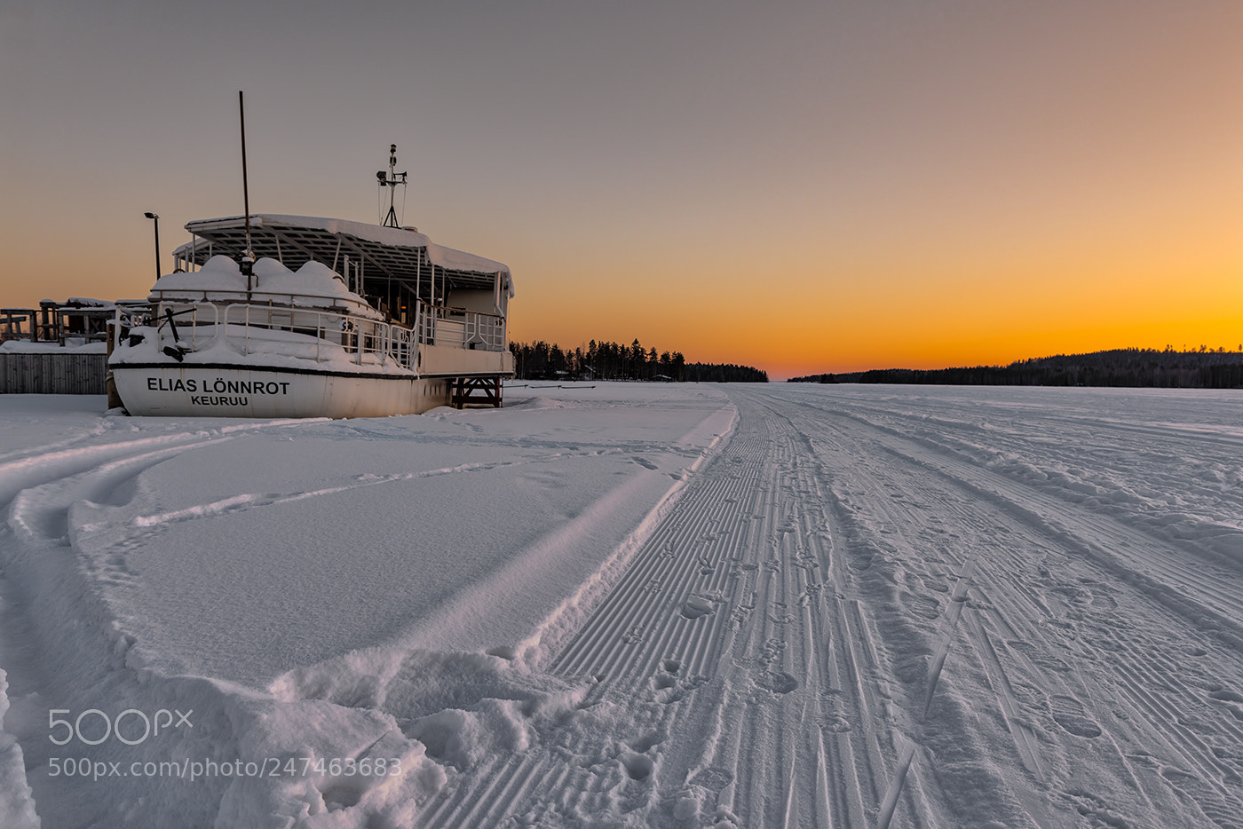Nikon D810 sample photo. Route on ice photography