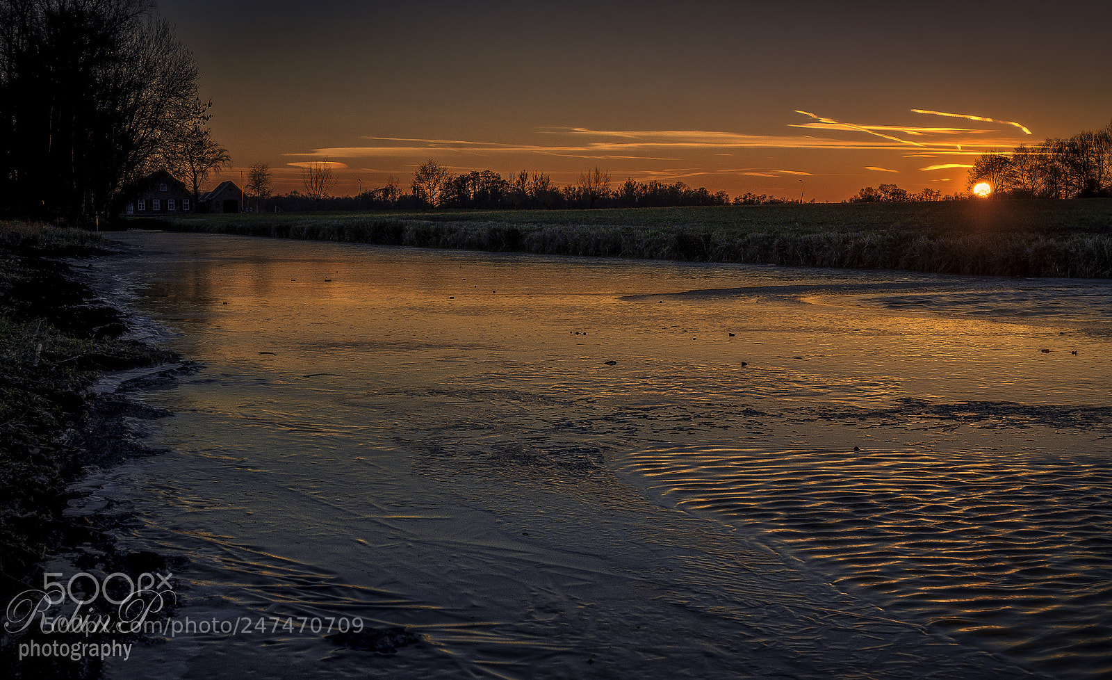 Nikon D5000 sample photo. Icecold evening in holland. photography