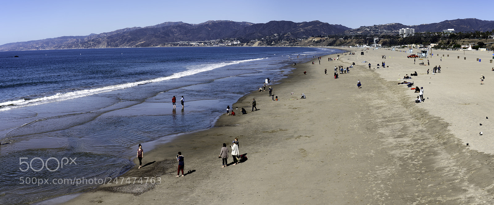 Sony a7R II sample photo. Santa monica beach panorama photography