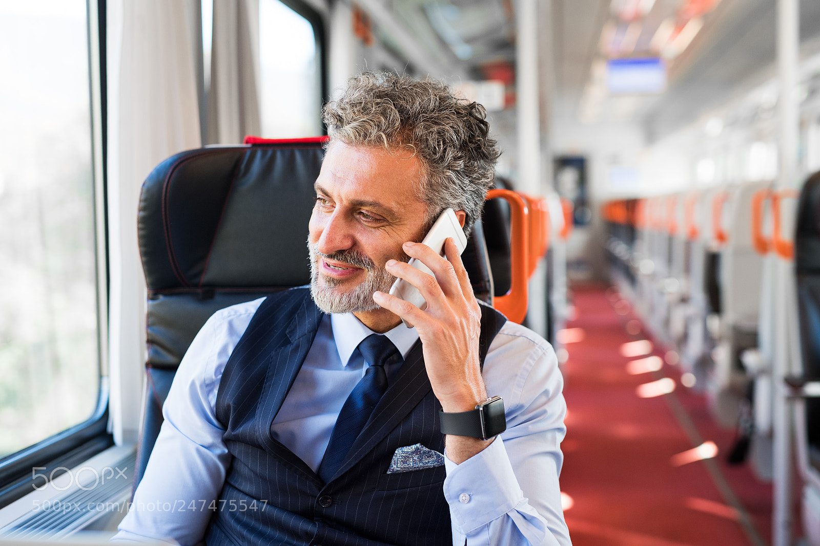 Nikon D5 sample photo. Mature businessman with smartphone photography
