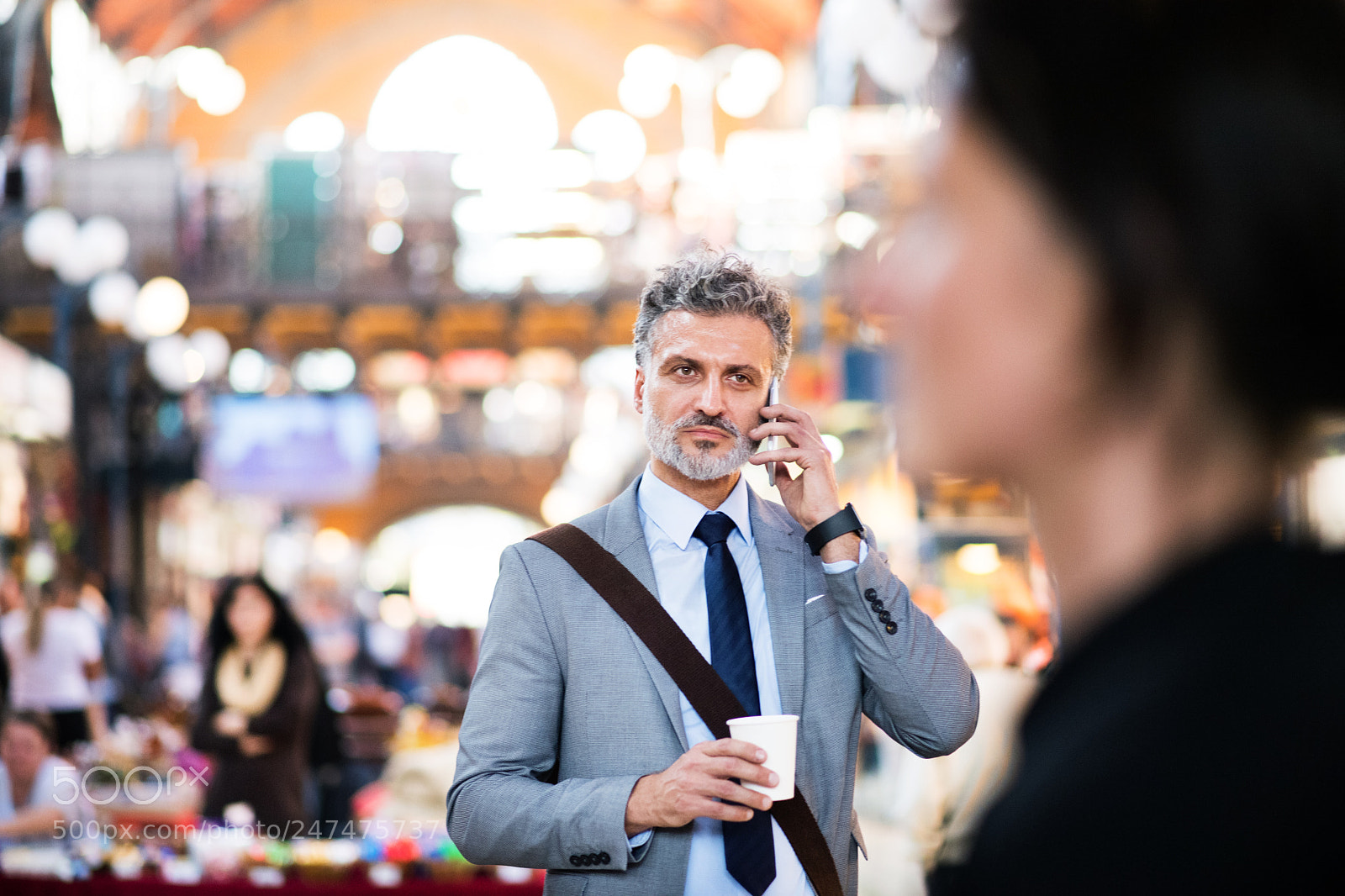 Nikon D5 sample photo. Mature businessman with smartphone photography
