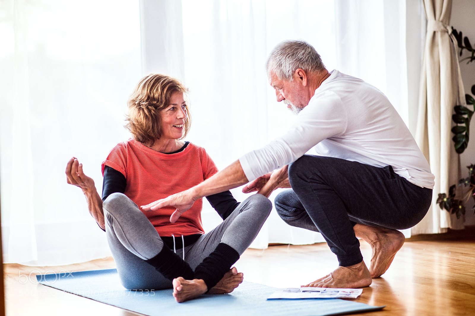 Nikon D5 sample photo. Senior couple doing exercise photography