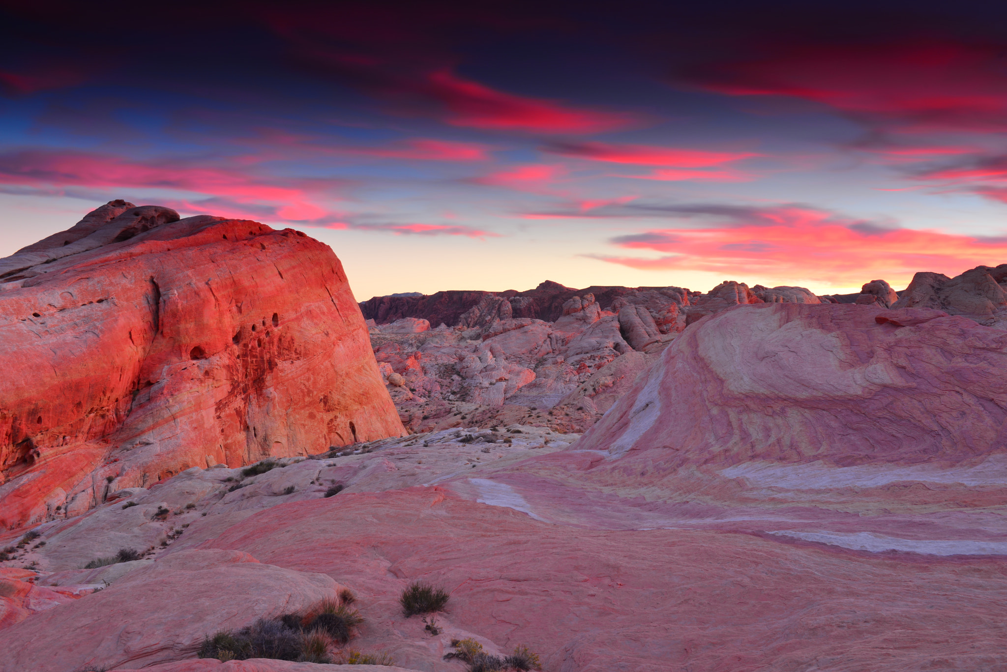 Nikon AF-S Nikkor 24-70mm F2.8G ED sample photo. Colorful crazy hill at sunset photography