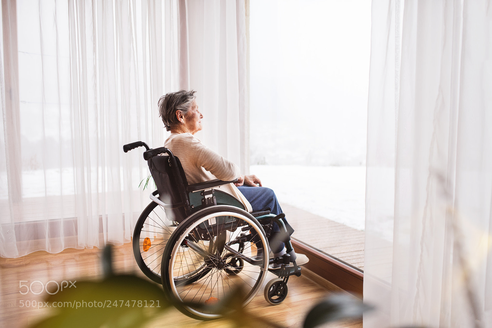Nikon D5 sample photo. Senior woman in wheelchair photography