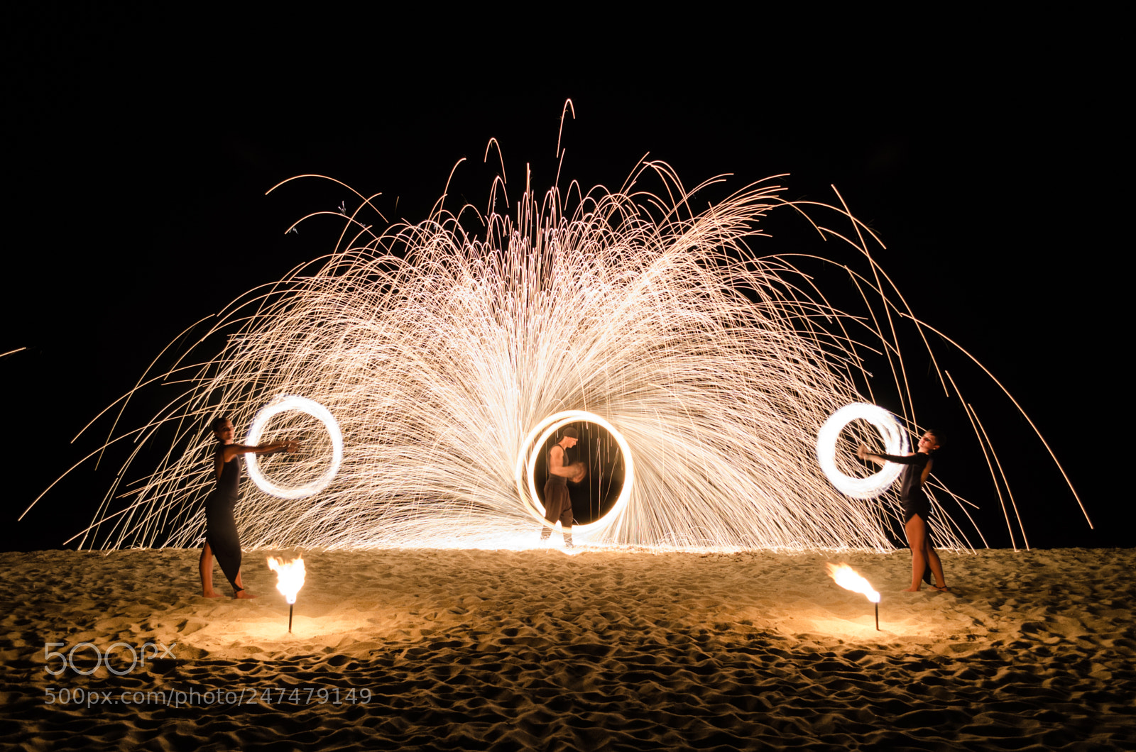 Nikon D5100 sample photo. Fire performers photography