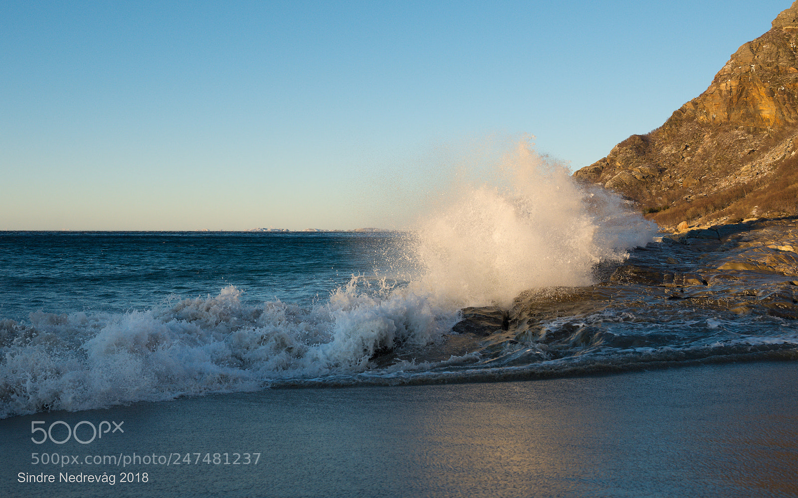 Nikon D4 sample photo. Waves strikes the coast photography