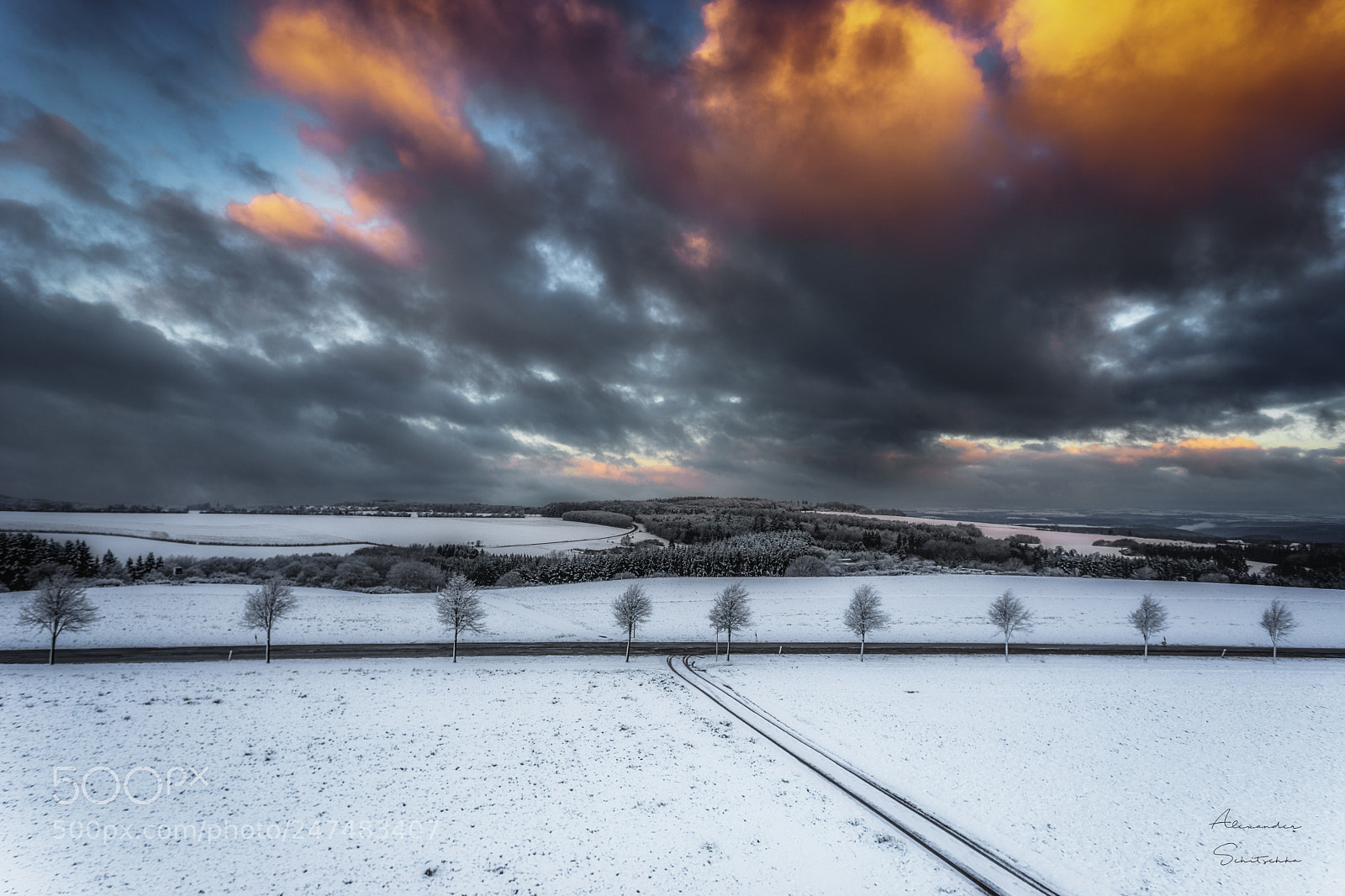 Sony a7 sample photo. Winter sunrise photography