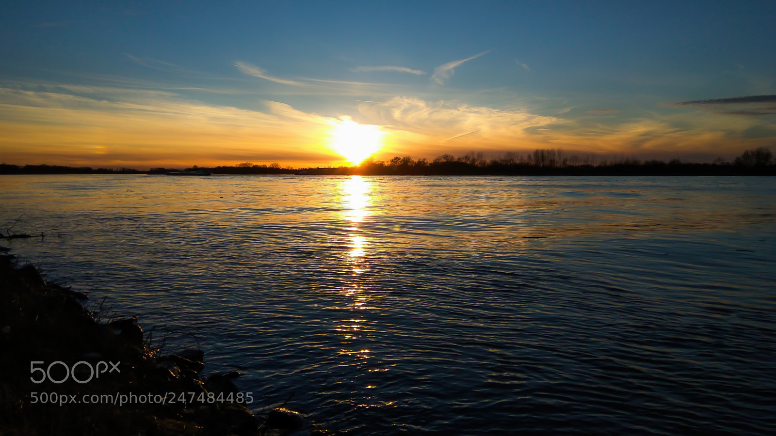 Xiaomi Redmi Note3 sample photo. Sunset on the rhine photography