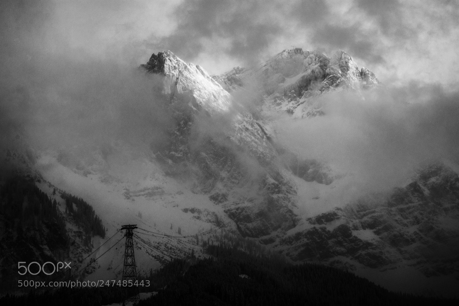 Nikon D600 sample photo. Eibsee sundown bw photography
