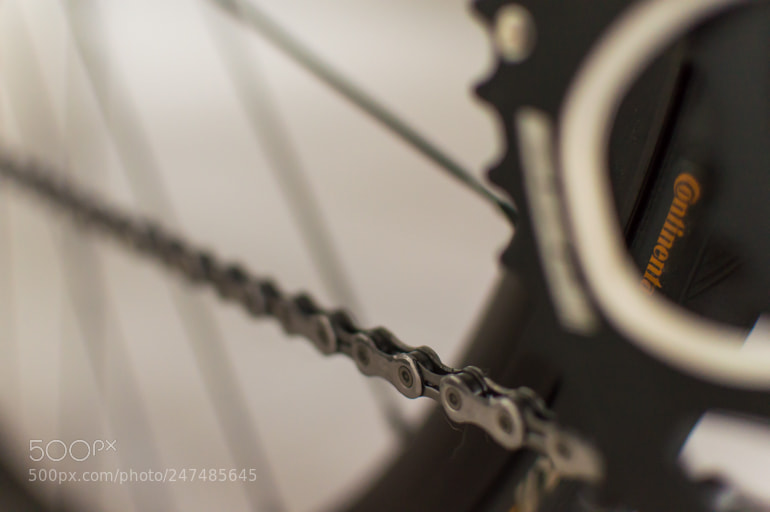 Nikon D3200 sample photo. Chain and spokes photography