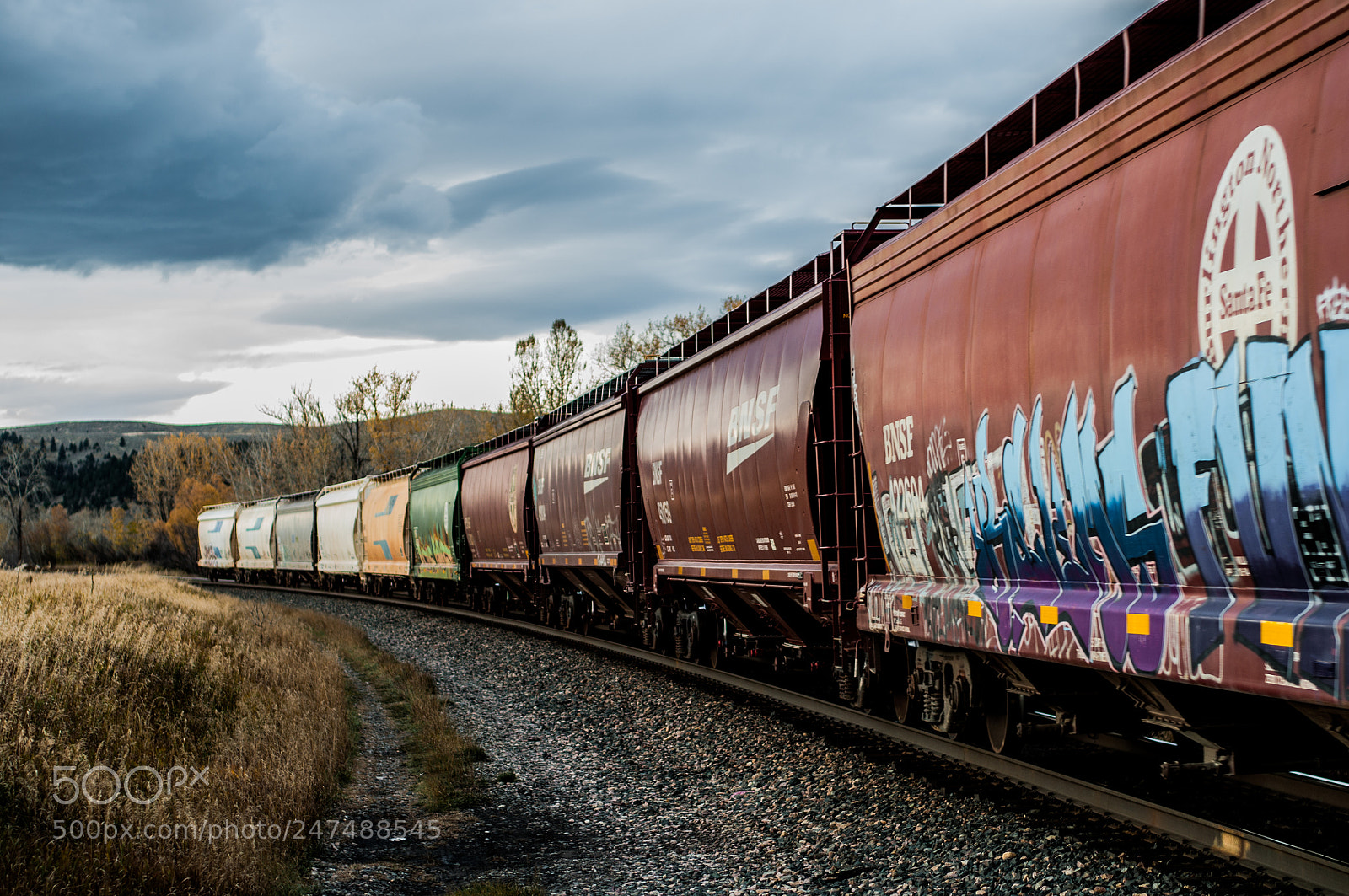 Nikon D5000 sample photo. Train through montana photography