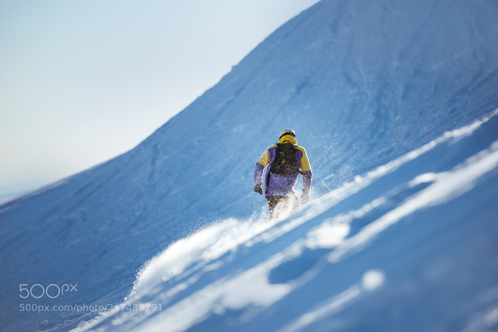 Nikon D810 sample photo. Snowboarding concept with offpiste photography