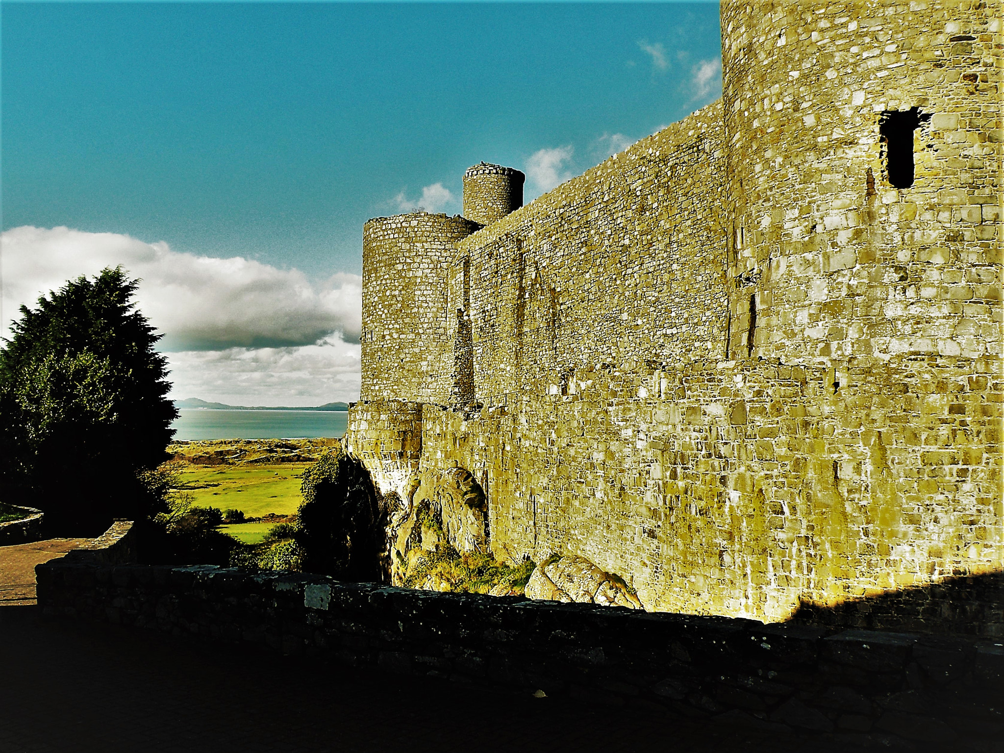 Fujifilm FinePix S8100fd sample photo. Harlech castle photography