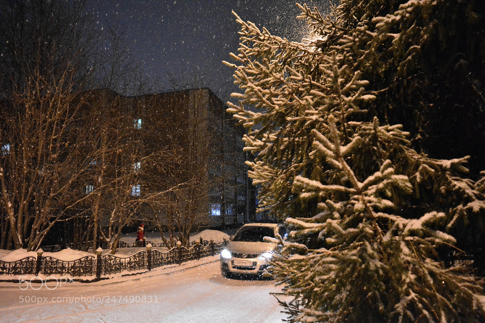 Nikon D5200 sample photo. Вечерний снегопад photography