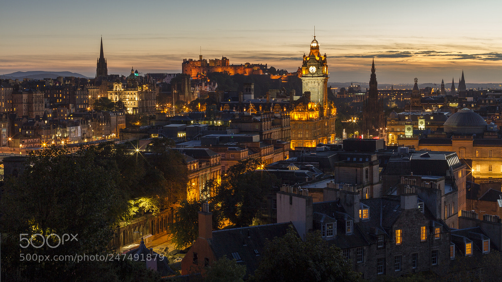 Canon EOS 7D sample photo. Edinburgh sunset view photography