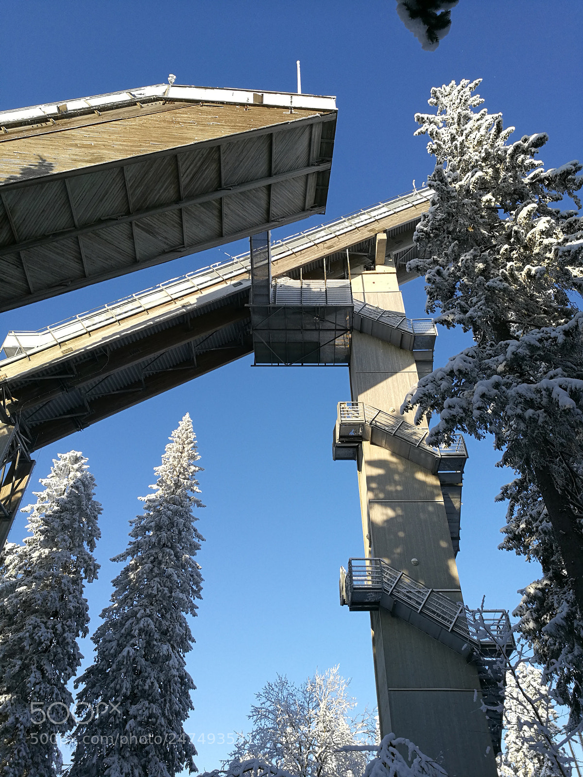 HUAWEI Honor 8 sample photo. Ski jumping towers photography