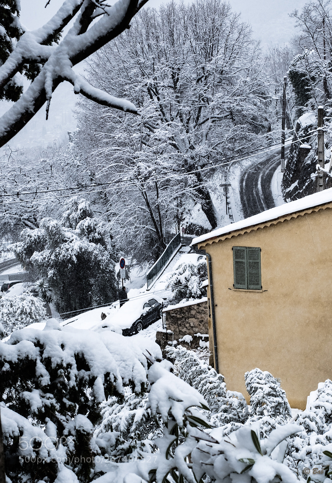 Fujifilm X-T2 sample photo. Magagnosc sous la neige photography