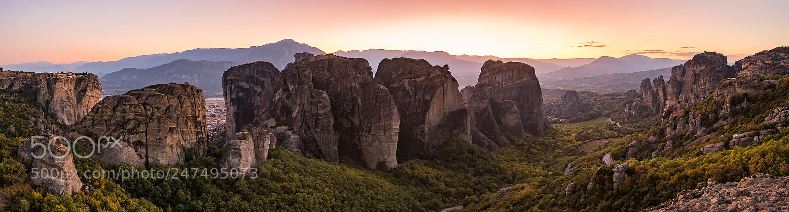 Nikon D810 sample photo. Meteora panorama photography