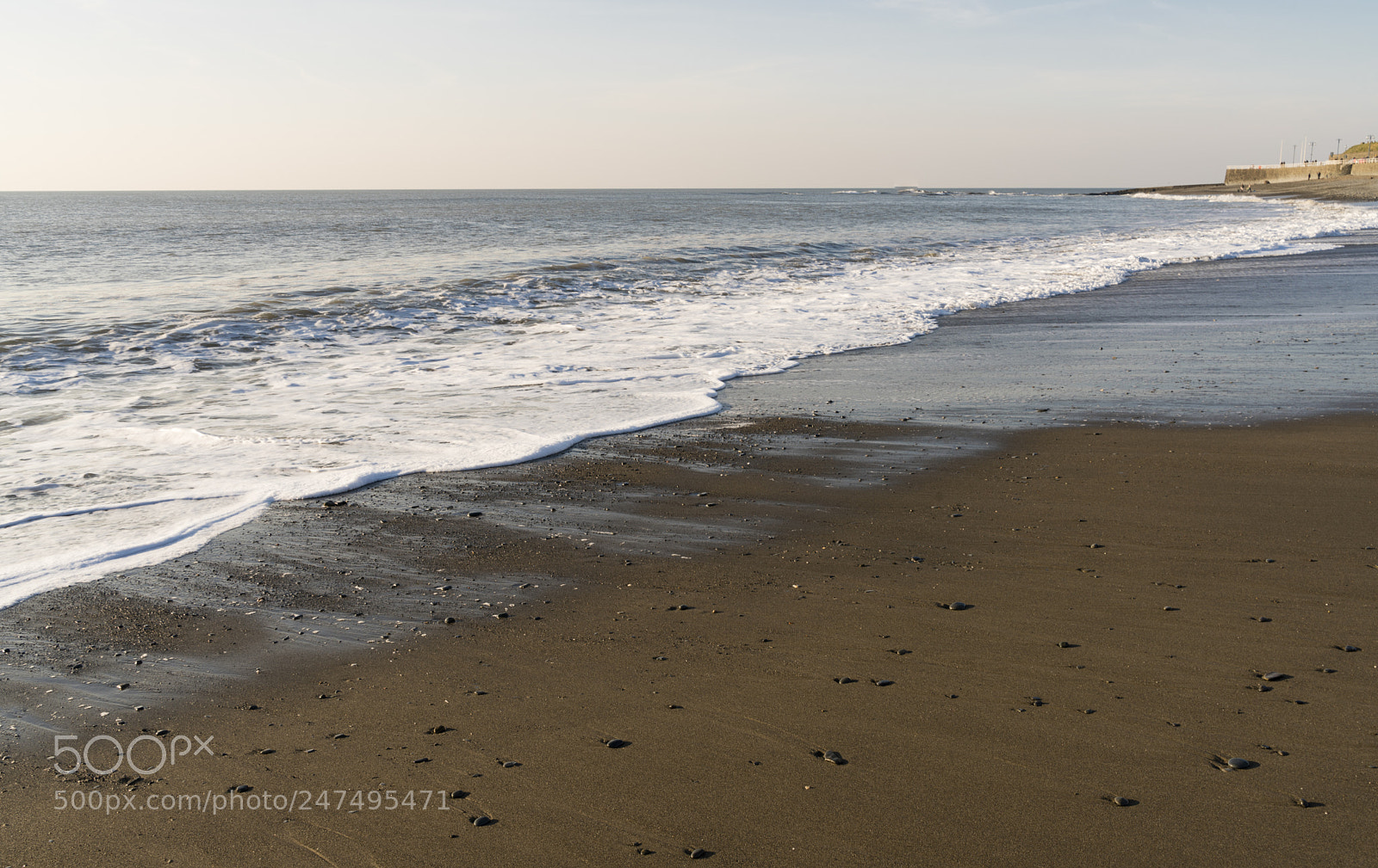 Sony a7R II sample photo. Surf on aberystwyth beach photography