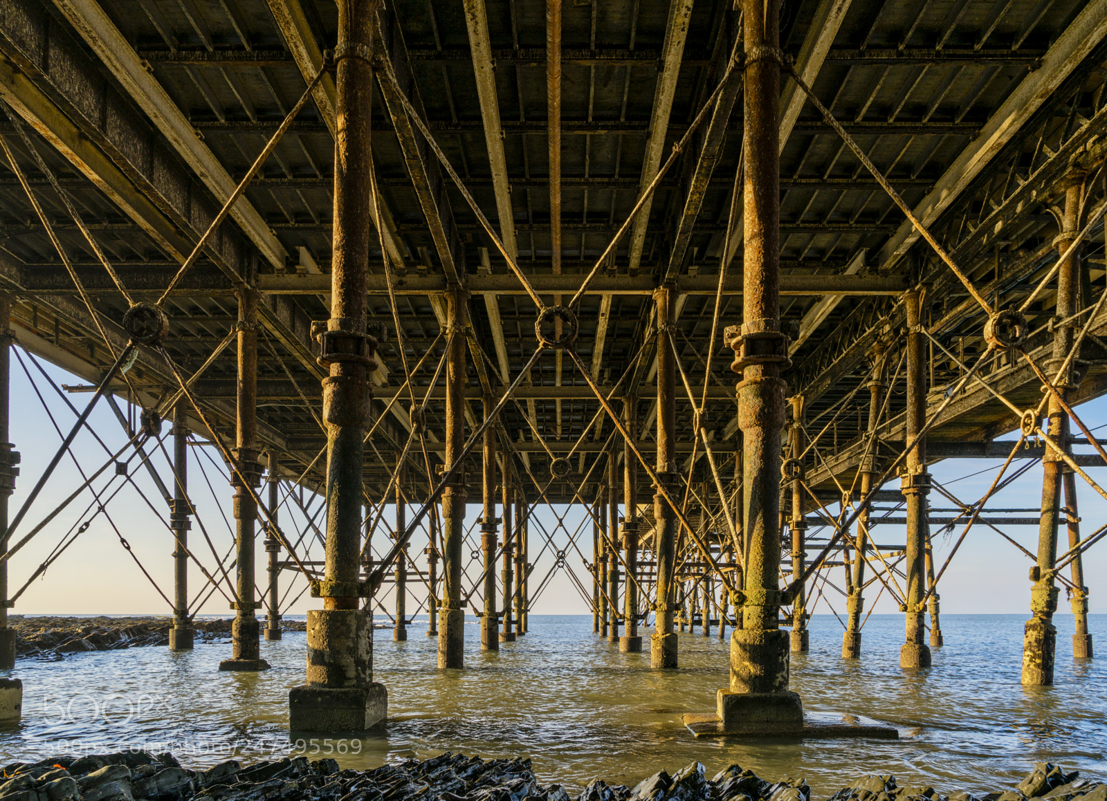 Sony a7R II sample photo. Underneath the pier, aberystwyth photography