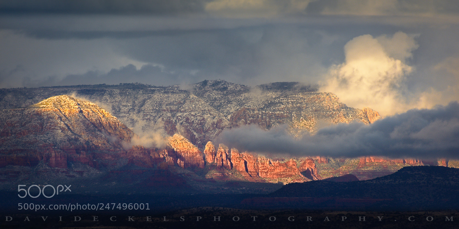 Nikon D7100 sample photo. Snow on sedona red photography