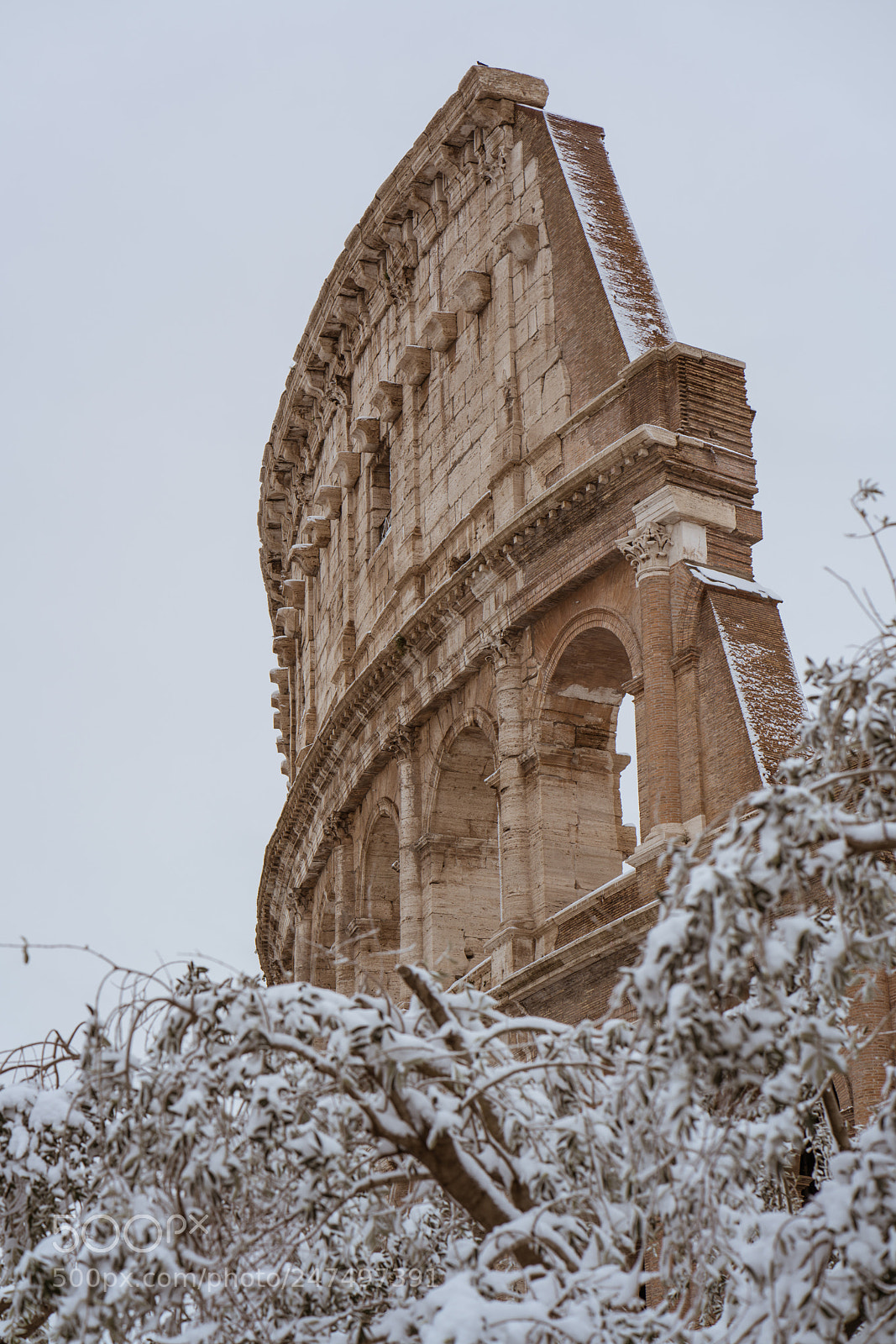 Sony a7R II sample photo. Snowy coliseum photography