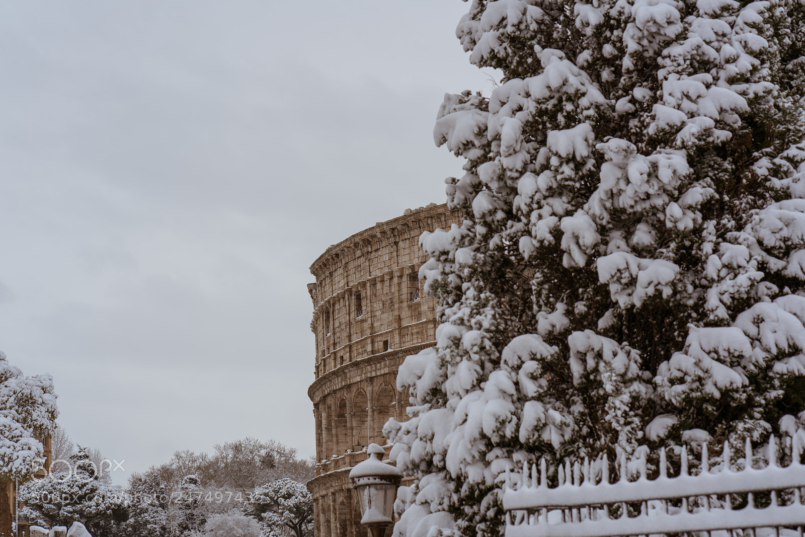 Sony a7R II sample photo. Snowy coliseum photography