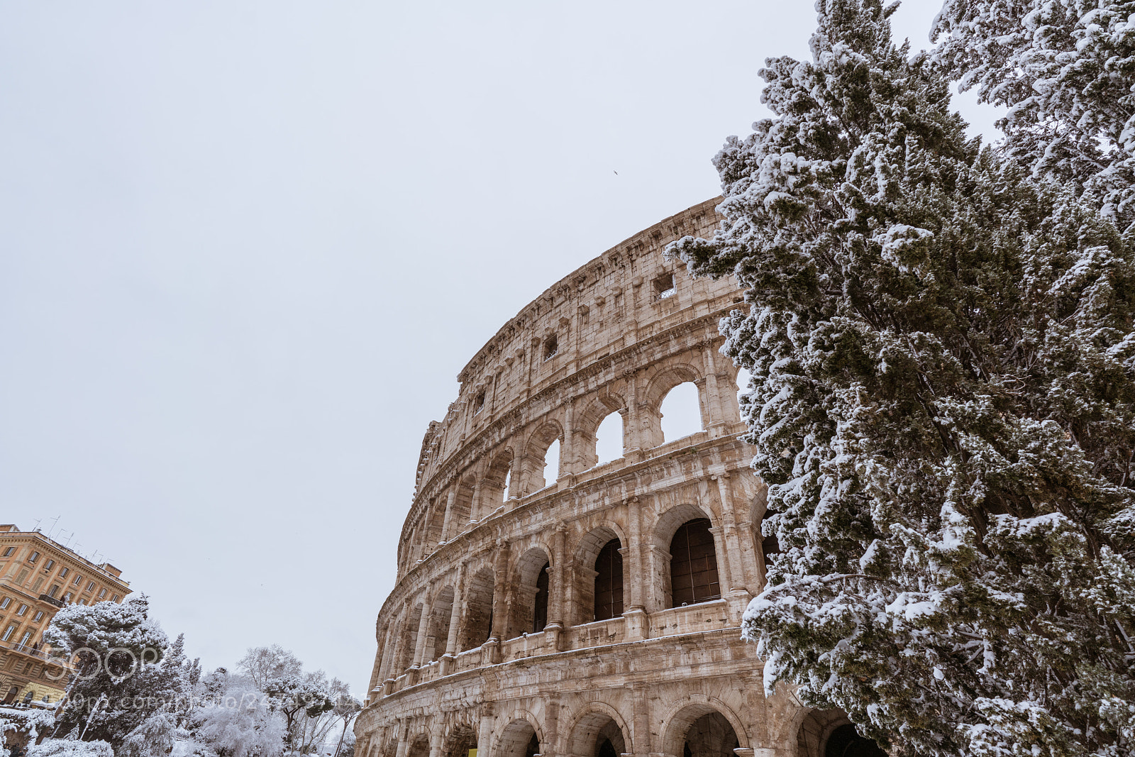 Sony a7R II sample photo. Snowy coliseum photography