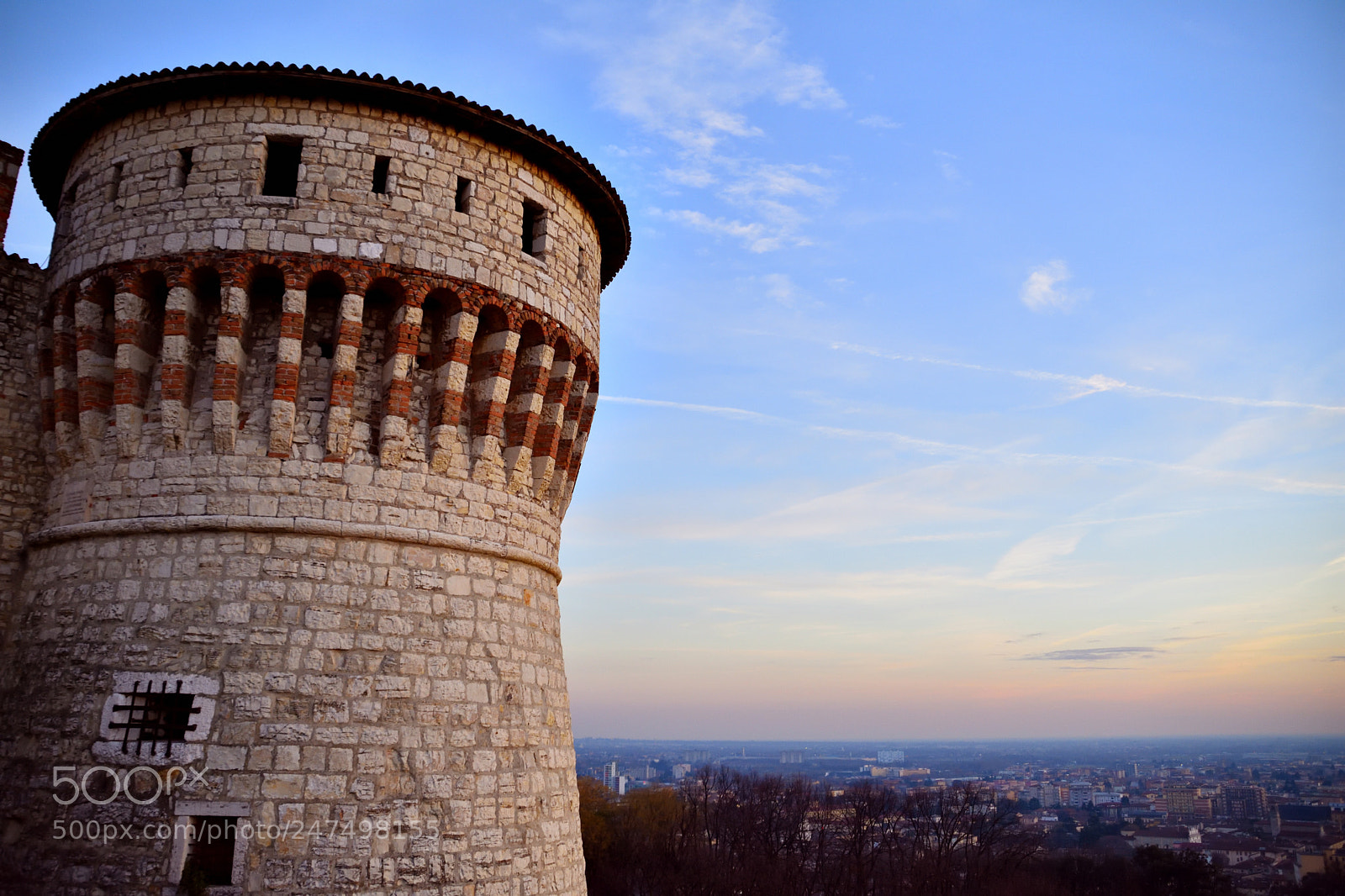 Nikon D3400 sample photo. Brescia's castel tower photography