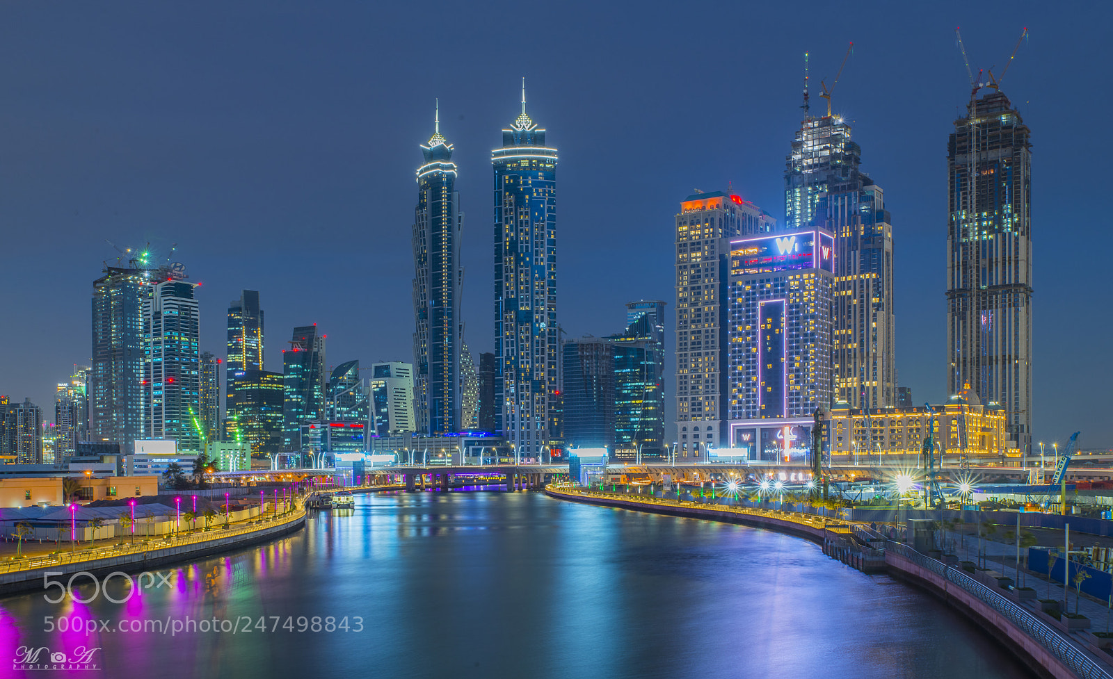 Nikon D800 sample photo. Dubai canal photography