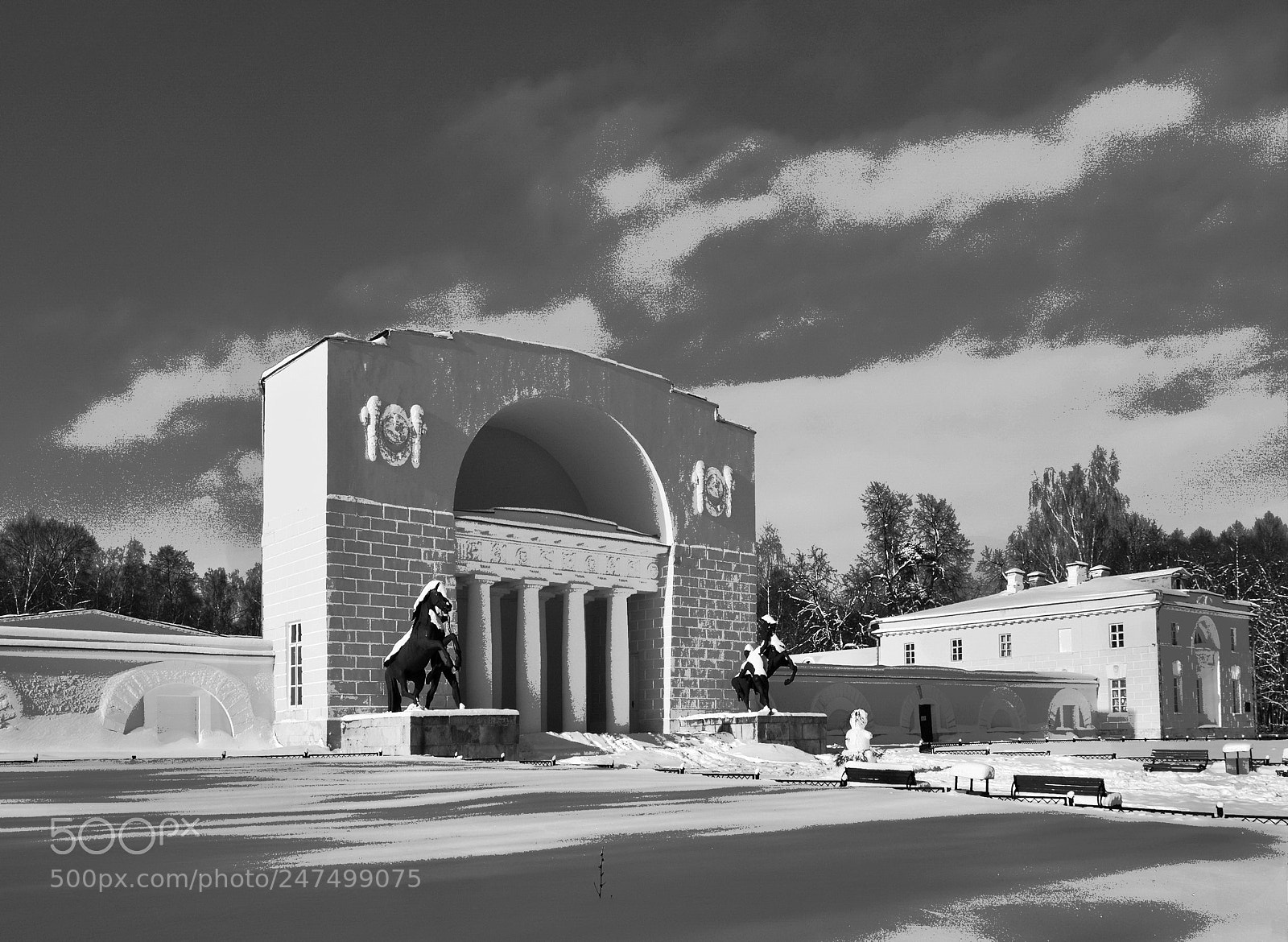Nikon D5200 sample photo. Old park in winter photography