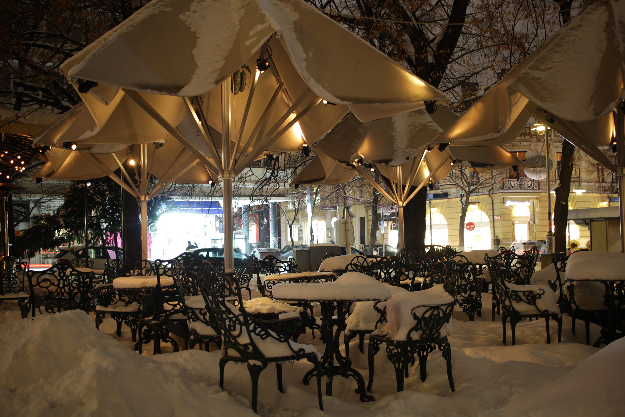 Canon EF-S 24mm F2.8 STM sample photo. Winter night photography