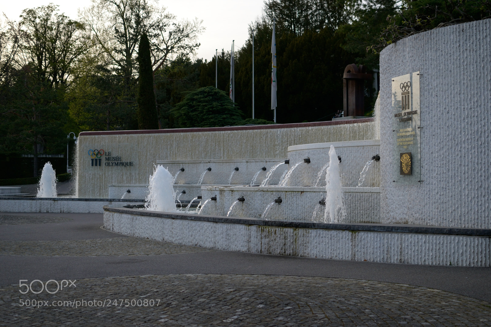 Nikon D3100 sample photo. The olympic museum fountain photography
