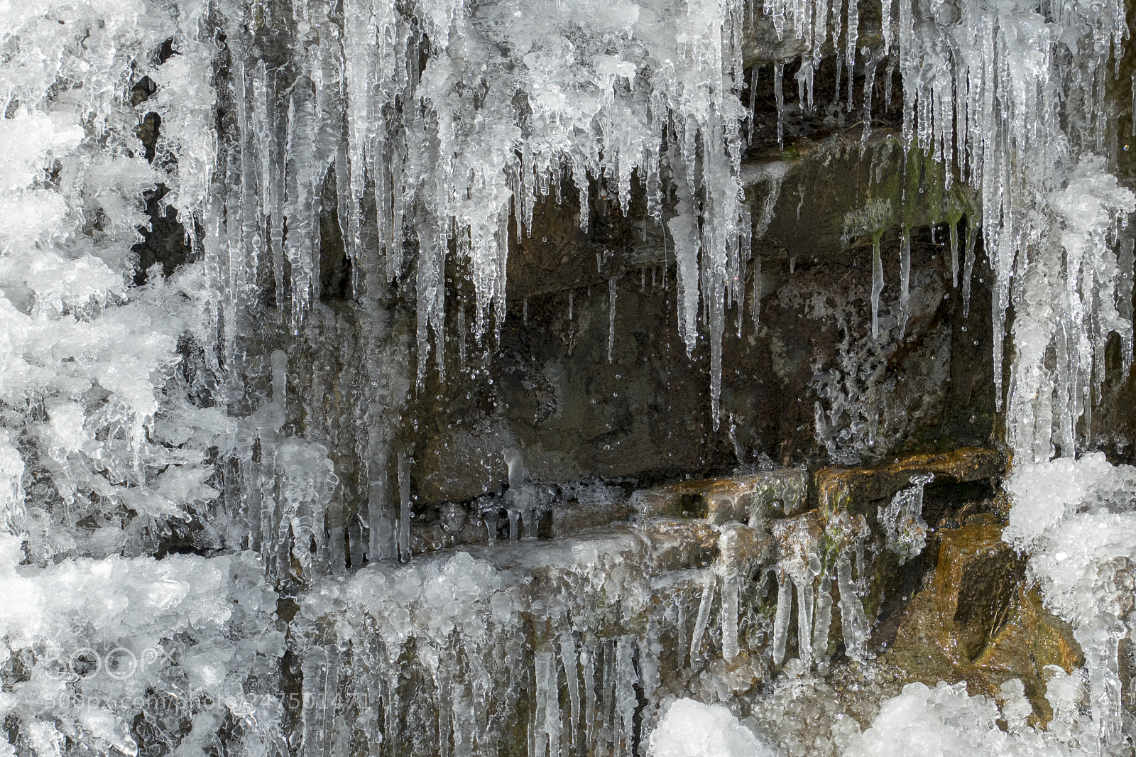 Nikon D500 sample photo. Iced up waterfall photography