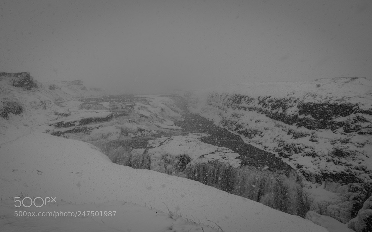Nikon D90 sample photo. Gullfoss in a winterstorm photography