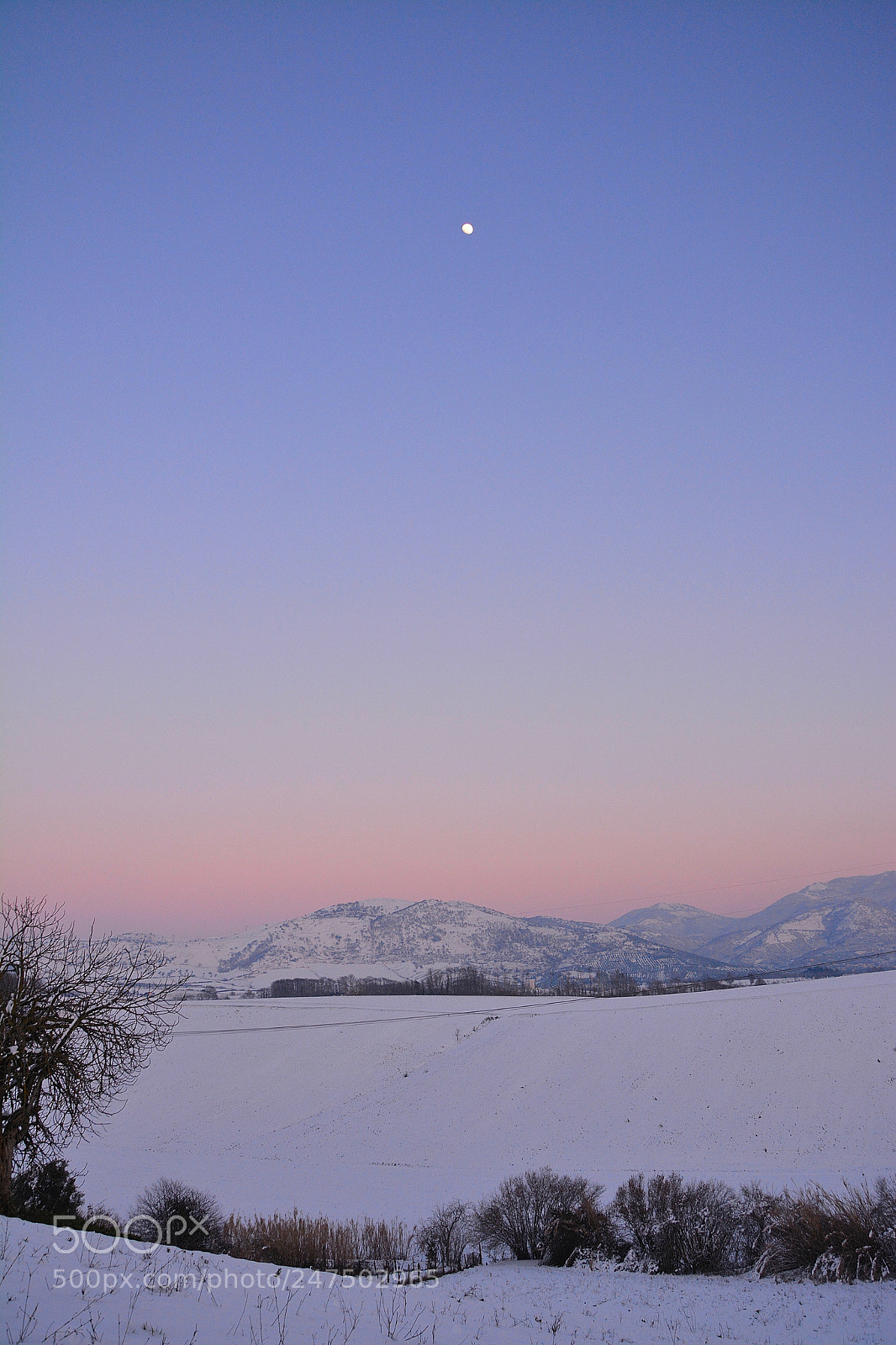 Nikon D7100 sample photo. Sunset snow photography
