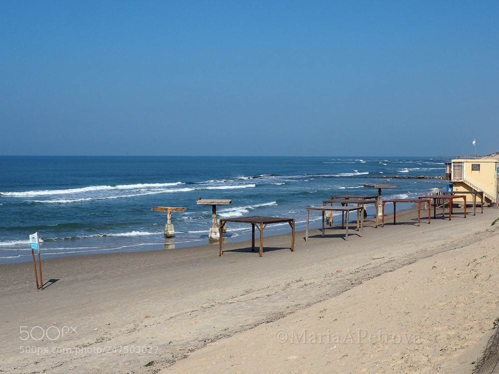 Olympus OM-D E-M5 II sample photo. Empty beach photography