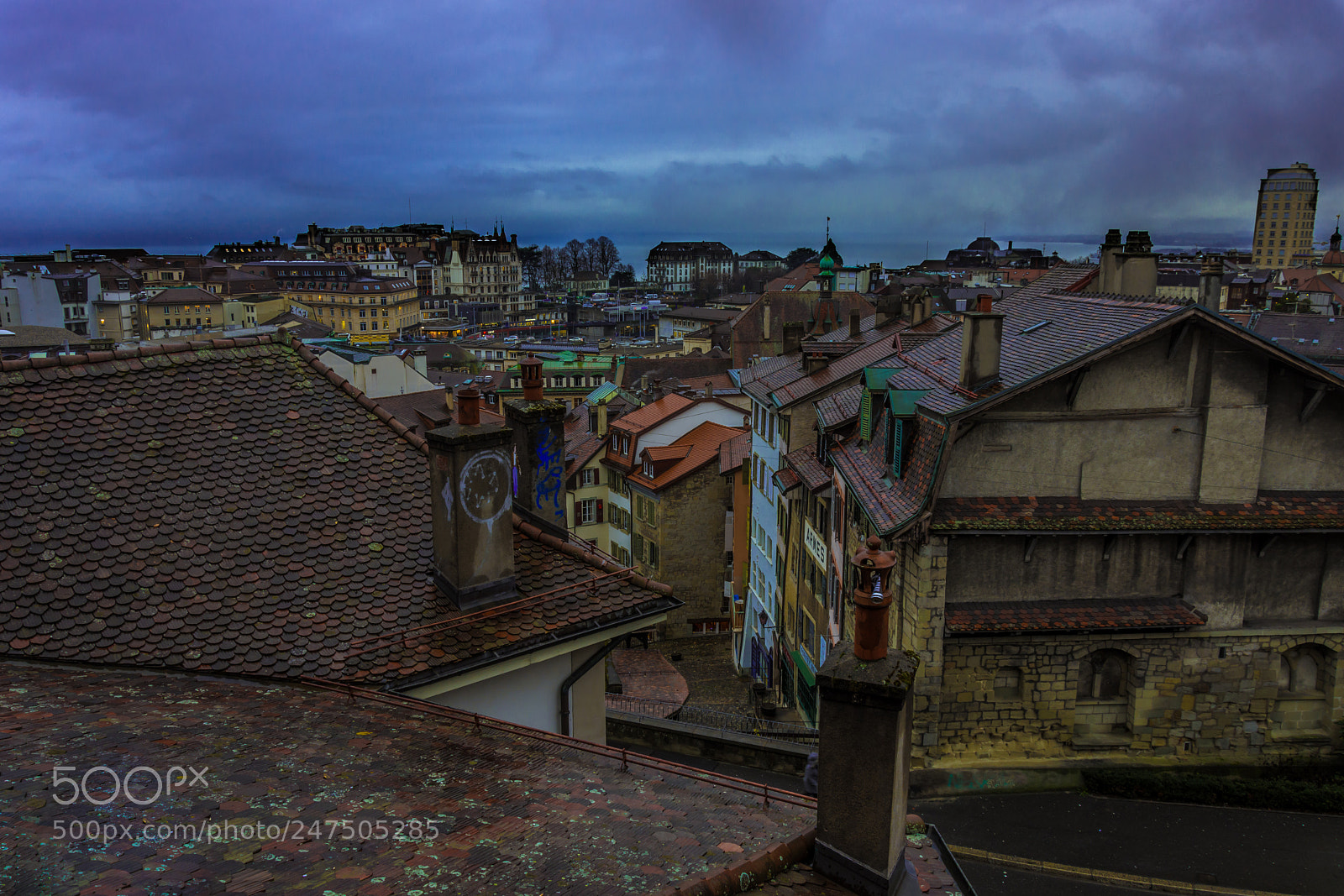 Nikon D7200 sample photo. The rooftops over lausanne photography