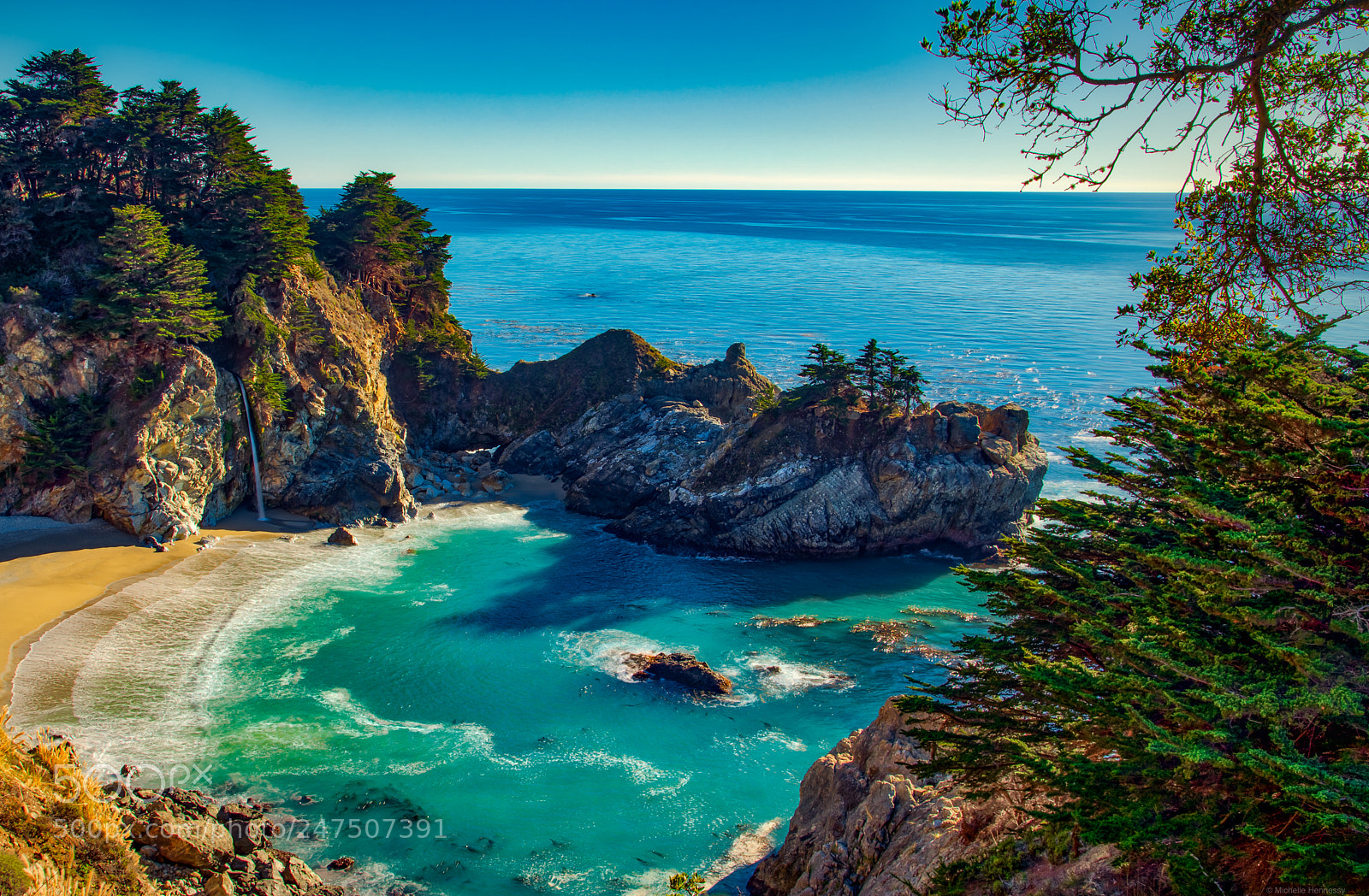 Nikon D850 sample photo. Mcway falls, big sur photography