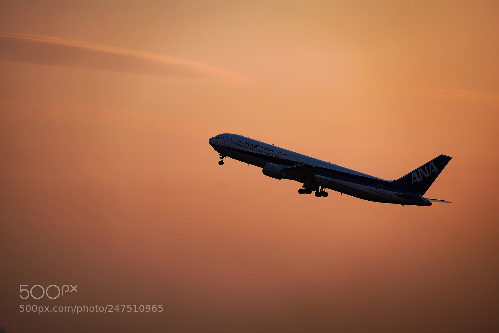 Sony a7R III sample photo. 夕焼けジェット。 photography