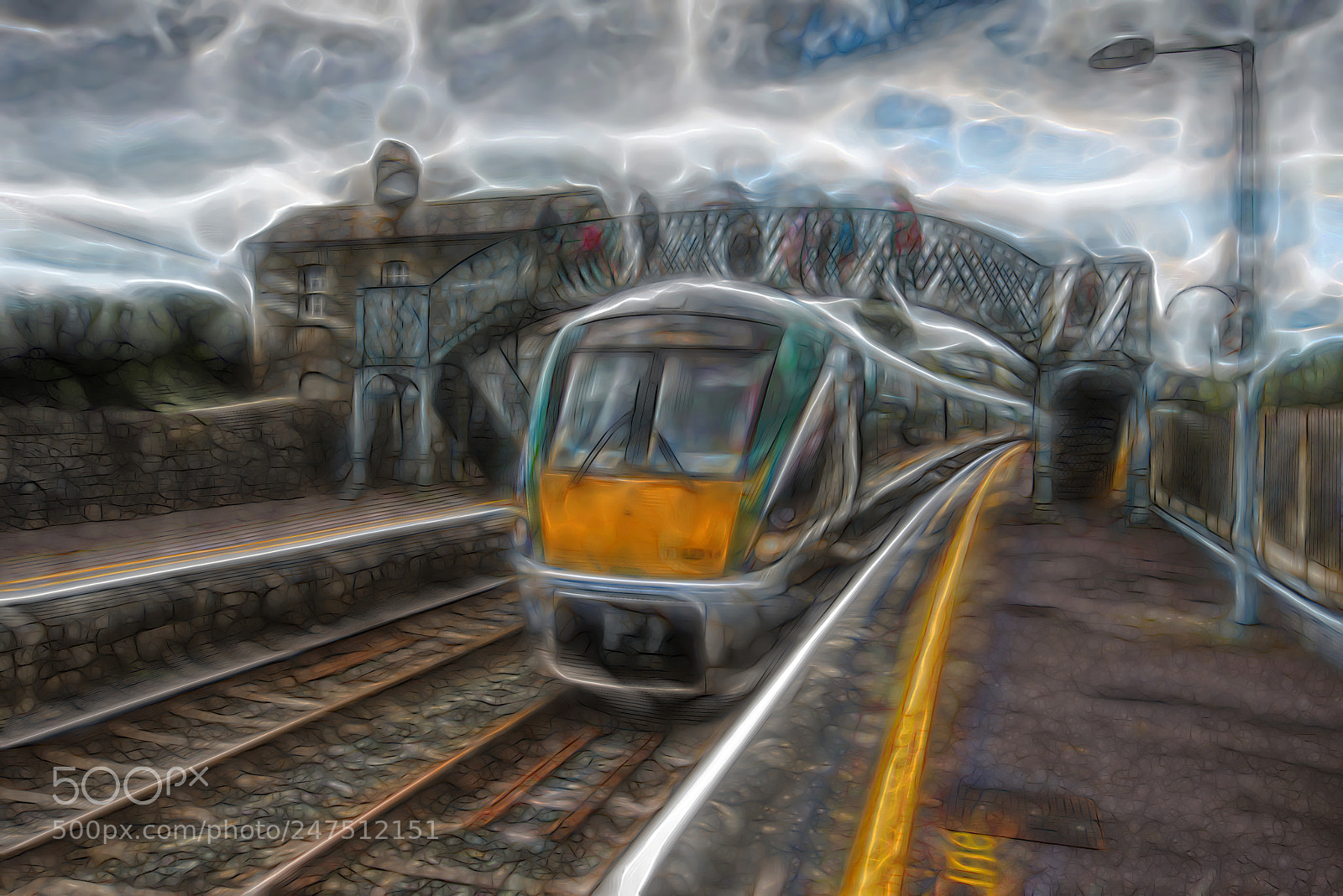 Nikon D810 sample photo. Train farranfore, fractalius 3d photography