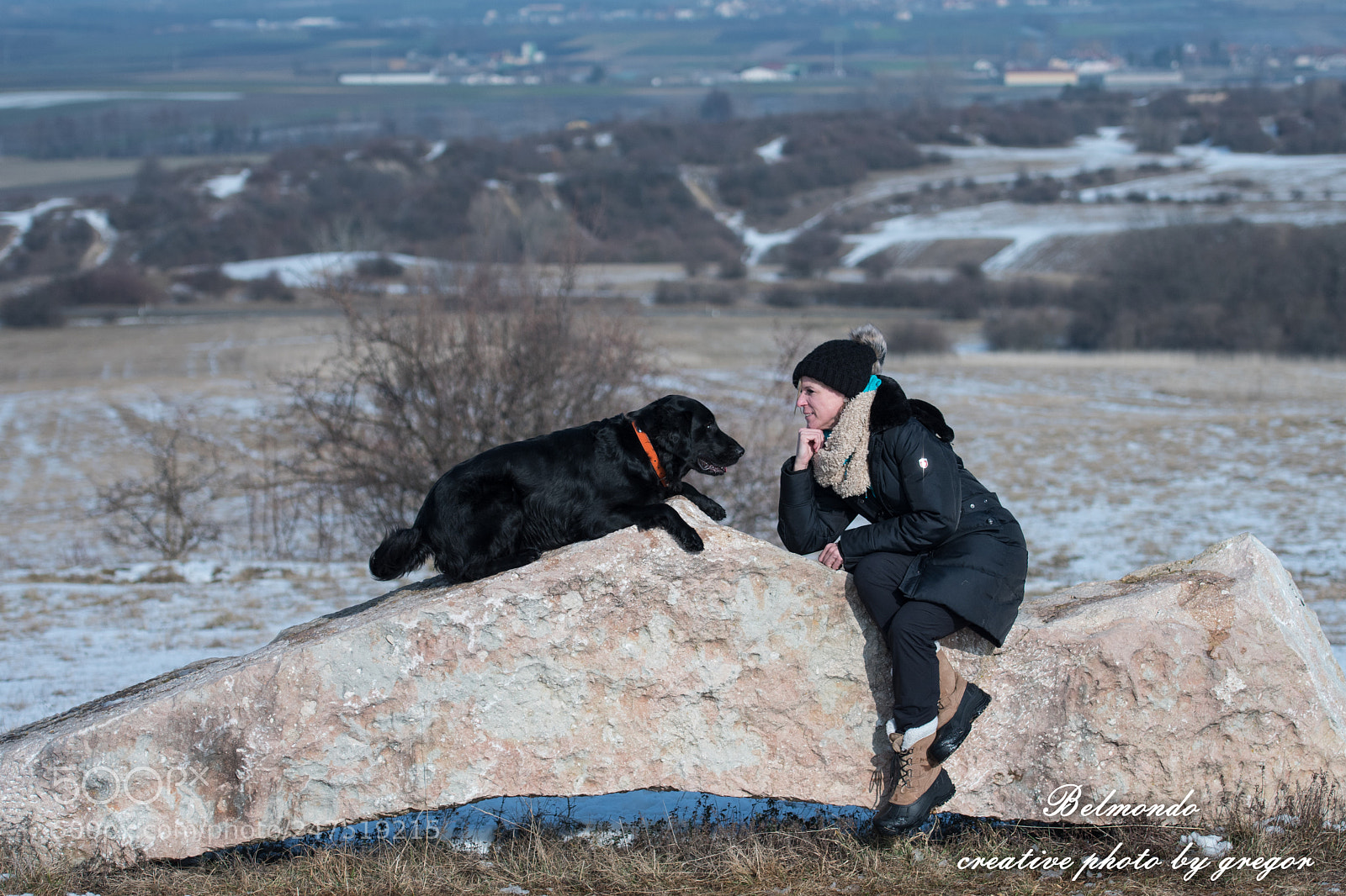 Nikon D500 sample photo. Woman with a dog photography
