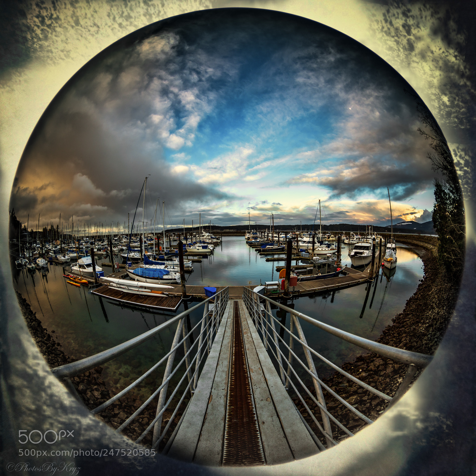 Canon EOS 5DS sample photo. Fisheye marina photography