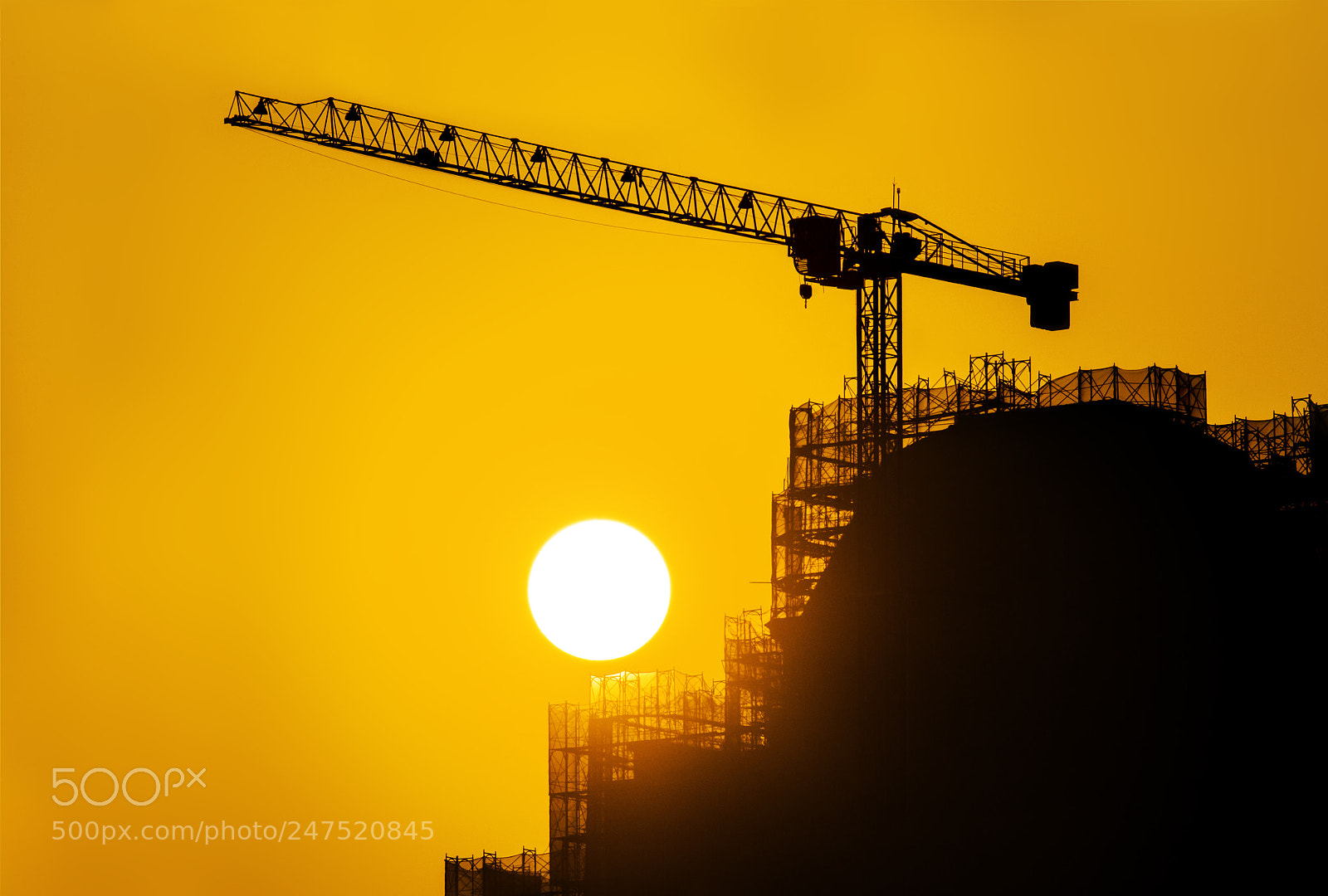 Nikon D700 sample photo. 工程起重機, construction crane photography