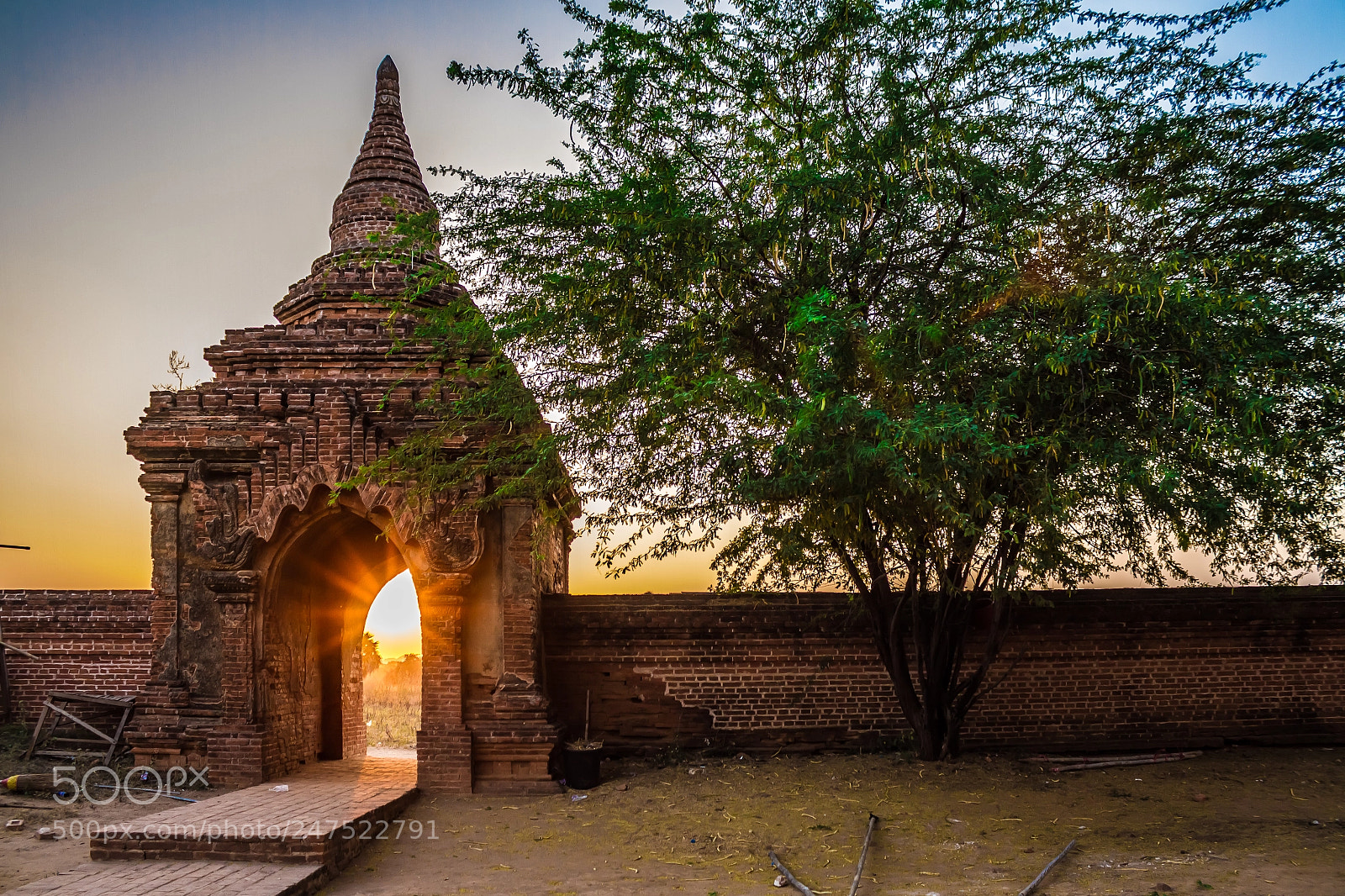Canon EOS 7D sample photo. Sunset - bagan, myanmar photography