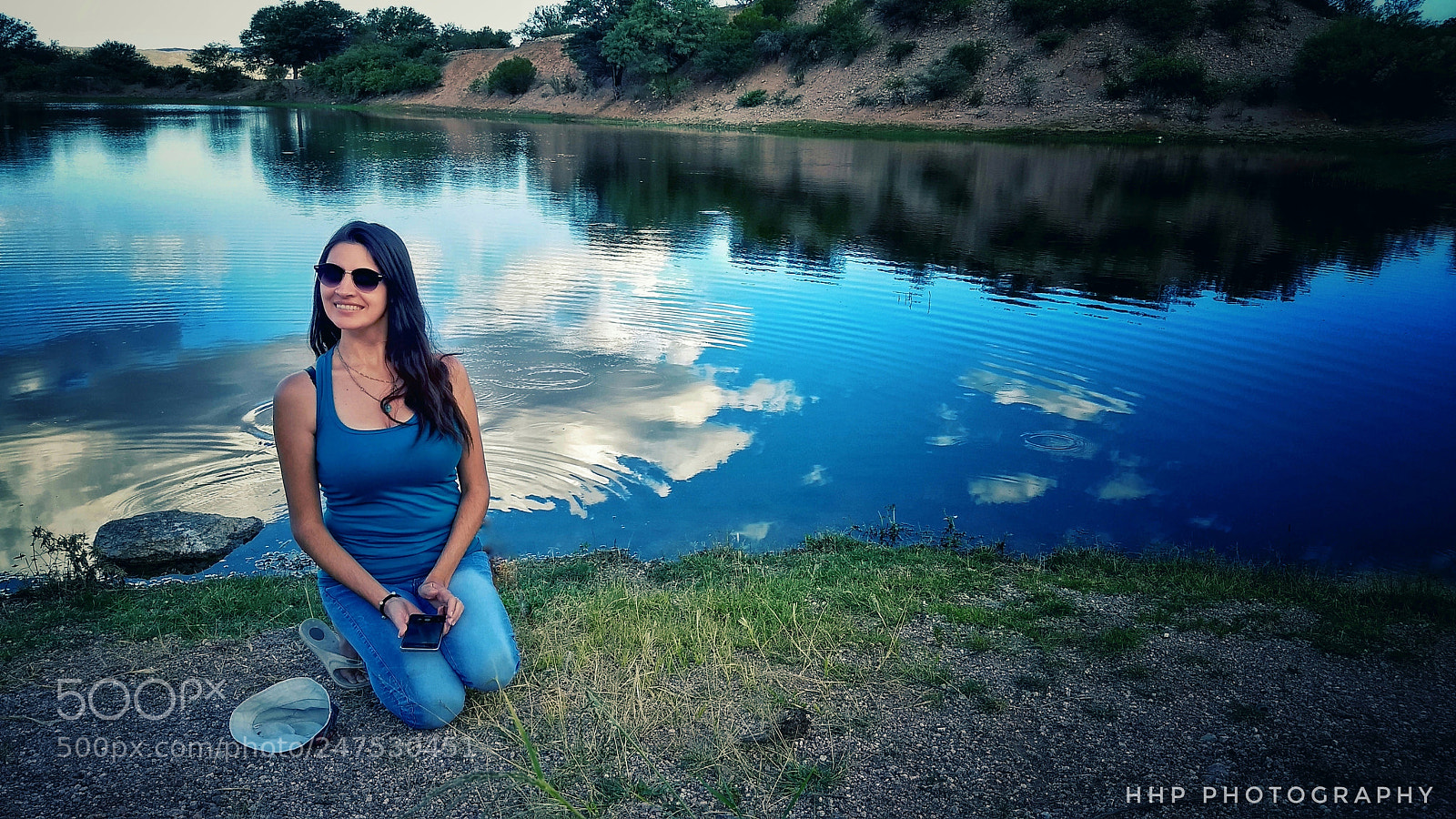 Motorola Moto G (5) Plus sample photo. Girl in the reservoir photography