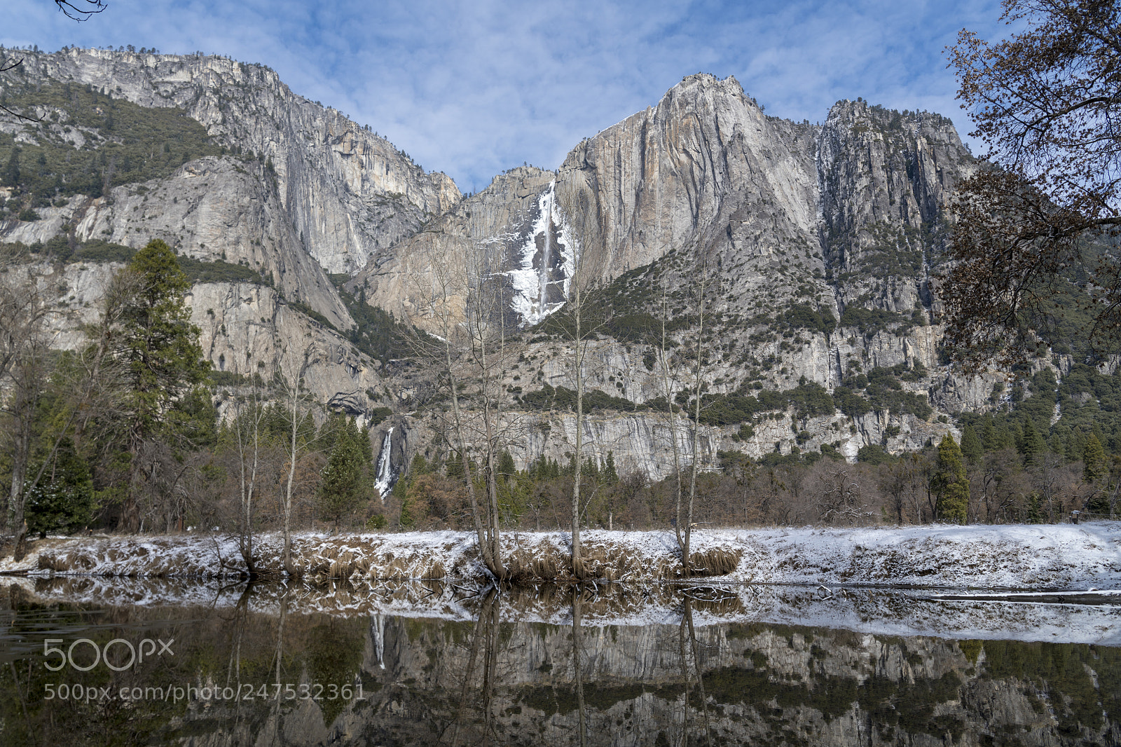 Nikon D850 sample photo. Yosemite falls in winter photography