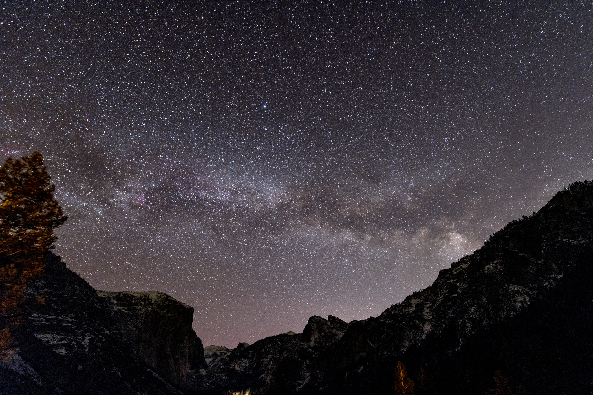 Nikon D810A sample photo. Winter milky way over yosemite. photography